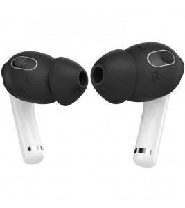 AHASTYLE PT66-3 For Apple AirPods 3 Earbud Cap Noise Reduction Silicone Cover, M - Black