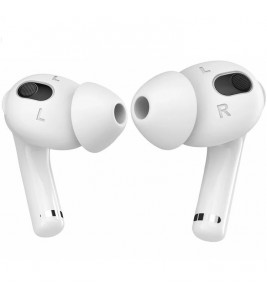 AHASTYLE PT66-3 For Apple AirPods 3 Noise Reduction Replacement Earbud Silicone Cover, S - White