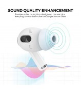 AHASTYLE PT66-3 For Apple AirPods 3 Noise Reduction Replacement Earbud Silicone Cover, S - White