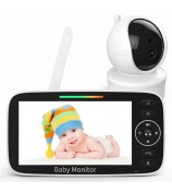 SM530A 5-inch 300m Wireless Baby Monitor Two-Way Audio Night Vision 4x Digital Zoom Nanny Camera - EU Plug