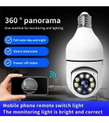 XY-3120S Bulb Shape IP Camera Wireless 2.4G / 4G WiFi Home Security Camera Two-Way Voice Call Webcam Support HD 360-Degree Panoramic Rotation