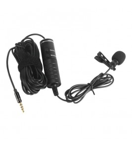 MB-Q01 Lavalier Microphone Clip-on 3.5mm Collar Condenser Lapel Mic