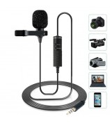 MB-Q01 Lavalier Microphone Clip-on 3.5mm Collar Condenser Lapel Mic