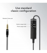 MB-Q01 Lavalier Microphone Clip-on 3.5mm Collar Condenser Lapel Mic