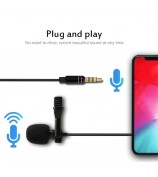 MB-Q01 Lavalier Microphone Clip-on 3.5mm Collar Condenser Lapel Mic