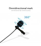 MB-Q01 Lavalier Microphone Clip-on 3.5mm Collar Condenser Lapel Mic