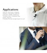 MB-Q01 Lavalier Microphone Clip-on 3.5mm Collar Condenser Lapel Mic