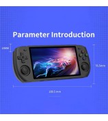 POWKIDDY RGB10 MAX3 Handheld Game Console Open Source HD IPS Screen Gaming Console, 16G+64G TF Card - Black