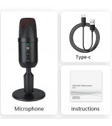 MU1000 Condenser Microphone Real Time Monitoring Noise Reduction Recording Desktop Mic