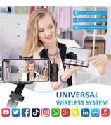 K15 3 in 1 Wireless Lavalier Microphone with Noise Reduction USB-C Microphone for Smartphone Computer Camera