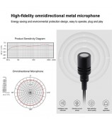 PULUZ PU425 1.5m Lavalier Microphone USB-C Lapel Clip-On Omni Condenser Mic for Video Recording