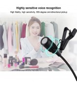 PULUZ PU425 1.5m Lavalier Microphone USB-C Lapel Clip-On Omni Condenser Mic for Video Recording