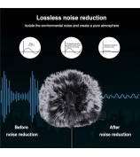 PULUZ PU424 1.5m 3.5mm Lavalier Microphone Clip-On Omnidirectional Condenser Mic for Phone K Song, Recording