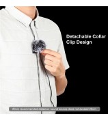 PULUZ PU424 1.5m 3.5mm Lavalier Microphone Clip-On Omnidirectional Condenser Mic for Phone K Song, Recording