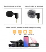 PULUZ PU614B  3.5mm Wireless Lavalier Microphone Clip-On Unidirectional Lapel Mic for Interview, Live Stream