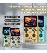 POWKIDDY RGB20PRO 64G Retro Handheld Gaming Console 3.2-inch IPS Screen - Yellow