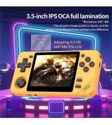 POWKIDDY RGB10X 64G Handheld Game Console 3.5 Inch 4:3 IPS Screen Video Game Player - Yellow