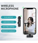 K9 2 x Transmitter Wireless Lavalier Mic + Type-C Receiver Smart Noise Reduction 2.4GHz Bluetooth Microphone for Interviewer / Vlogger / Blogger