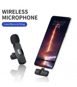 K9 2 x Transmitter Wireless Lavalier Mic + Type-C Receiver Smart Noise Reduction 2.4GHz Bluetooth Microphone for Interviewer / Vlogger / Blogger