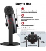 JMARY MC-PW10 Professional 4 Sound Modes USB Desktop Condenser Microphone