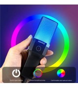 YANMAI X1R RGB Light USB Wired Microphone Recording E-sports Game Desktop Condenser Mic