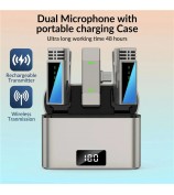 JMARY MW-15 Live Broadcast 2.4G Wireless Lavalier Microphone, 2 Transmitter + 1 Type-C Receiver