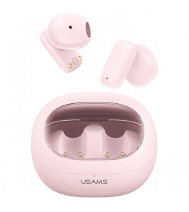 USAMS TD22 TWS Earbuds Bluetooth 5.3 Semi in Ear Headphone Stereo Sound 5H Playing Time - Pink
