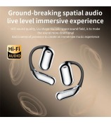YYK-Q16 Pro Full Color Touch Screen Bluetooth 5.4 Earphones Open Ear Wireless Headphones - Grey