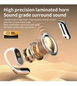 YYK-Q16 Pro Full Color Touch Screen Bluetooth 5.4 Earphones Open Ear Wireless Headphones - Grey