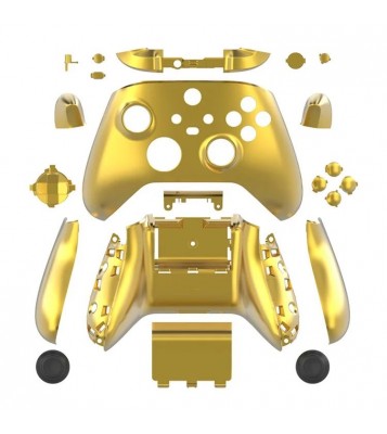 DATA FROG For Xbox Series X / S Game Controller ABS Shell Electroplated Replacement Gamepad Cover - Gold