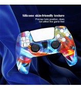 DATA FROG For Sony Playstation 5 Game Controller Anti-Skid Silicone Case Gamepad Protective Cover with 2 Rocker Caps - Pattern 01