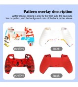 DATA FROG For Sony Playstation 5 Game Controller Anti-Skid Silicone Case Gamepad Protective Cover with 2 Rocker Caps - Pattern 01