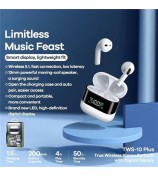 REMAX TWS-10Plus Digital Display True Wireless Stereo Bluetooth Earbuds - Low Latency, Smart Touch Control