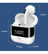 REMAX TWS-10Plus Digital Display True Wireless Stereo Bluetooth Earbuds - Low Latency, Smart Touch Control