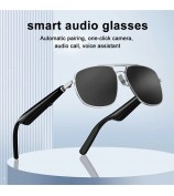 G01-01 Polarized Sunglasses Cycling Smart Glasses Bluetooth Wireless Earphone (CE Certified) - Black
