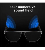 G01-01 Polarized Sunglasses Cycling Smart Glasses Bluetooth Wireless Earphone (CE Certified) - Black