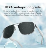 G01-01 Polarized Sunglasses Cycling Smart Glasses Bluetooth Wireless Earphone (CE Certified) - Black