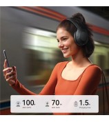 JOYROOM JR-JH2 Over-Ear Headphones Wireless Bluetooth 5.4 ANC Noise Canceling Headset - Black