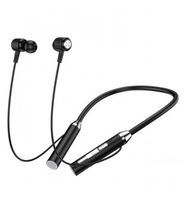 B3 9D Surround Stereo Sports Bluetooth Headphones Silicone Neckband Earphones - Black