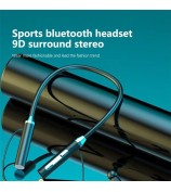 B3 9D Surround Stereo Sports Bluetooth Headphones Silicone Neckband Earphones - Black
