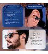 T7500 Clip-On Wireless Bluetooth Earphones OWS Bone Conduction Headphones - Black