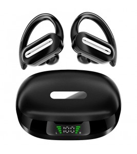 SP36 ENC Noise Reduction Wireless Bluetooth Sports Earphones with Rotating Hook - Black