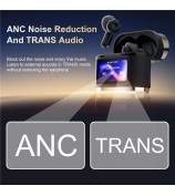 BD2 Smart Digital Display Touch Screen Wireless Bluetooth Headset ANC+ENC Noise Cancelling - Gold