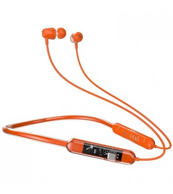 DUDAO U5Pro In-Ear Neckband Bluetooth 5.3 Headset Sport Running Wireless Stereo Music Earphone - Orange