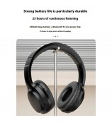 DUDAO X22Pro Bluetooth Headphones Noise Reduction Foldable HiFi Stereo Wireless Headset - Black