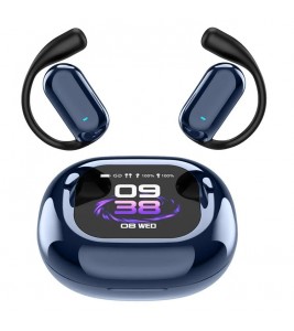 YYK Q16S PRO Open-Ear Bluetooth Headphones with LCD Display Hanging Ear OWS Noise Cancellation Earphones