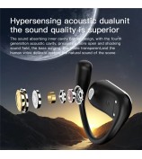 YYK Q16S PRO Open-Ear Bluetooth Headphones with LCD Display Hanging Ear OWS Noise Cancellation Earphones