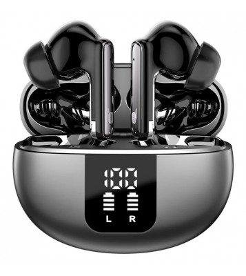 YYK-Q10 Wireless Bluetooth Earphone Noise Cancellation HD Calls Music In-Ear Headset - Black