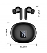YYK-Q10 Wireless Bluetooth Earphone Noise Cancellation HD Calls Music In-Ear Headset - Black