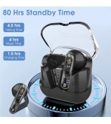 AKZ-S26 Bluetooth 5.3 TWS Headphones Waterproof Wireless Sports Earphones - Black